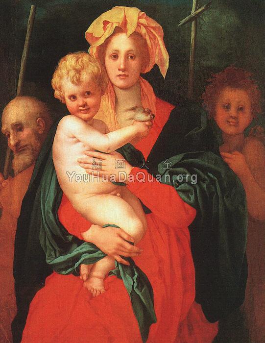 Madonna and Child with St - 雅各布·达·蓬托尔莫